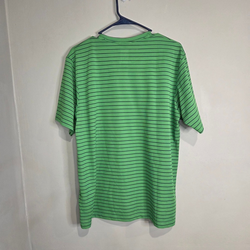 The North Face Mens Medium Green Striped Short Sleeve Graphic T-Shirt Micro Mesh - Picture 7 of 7